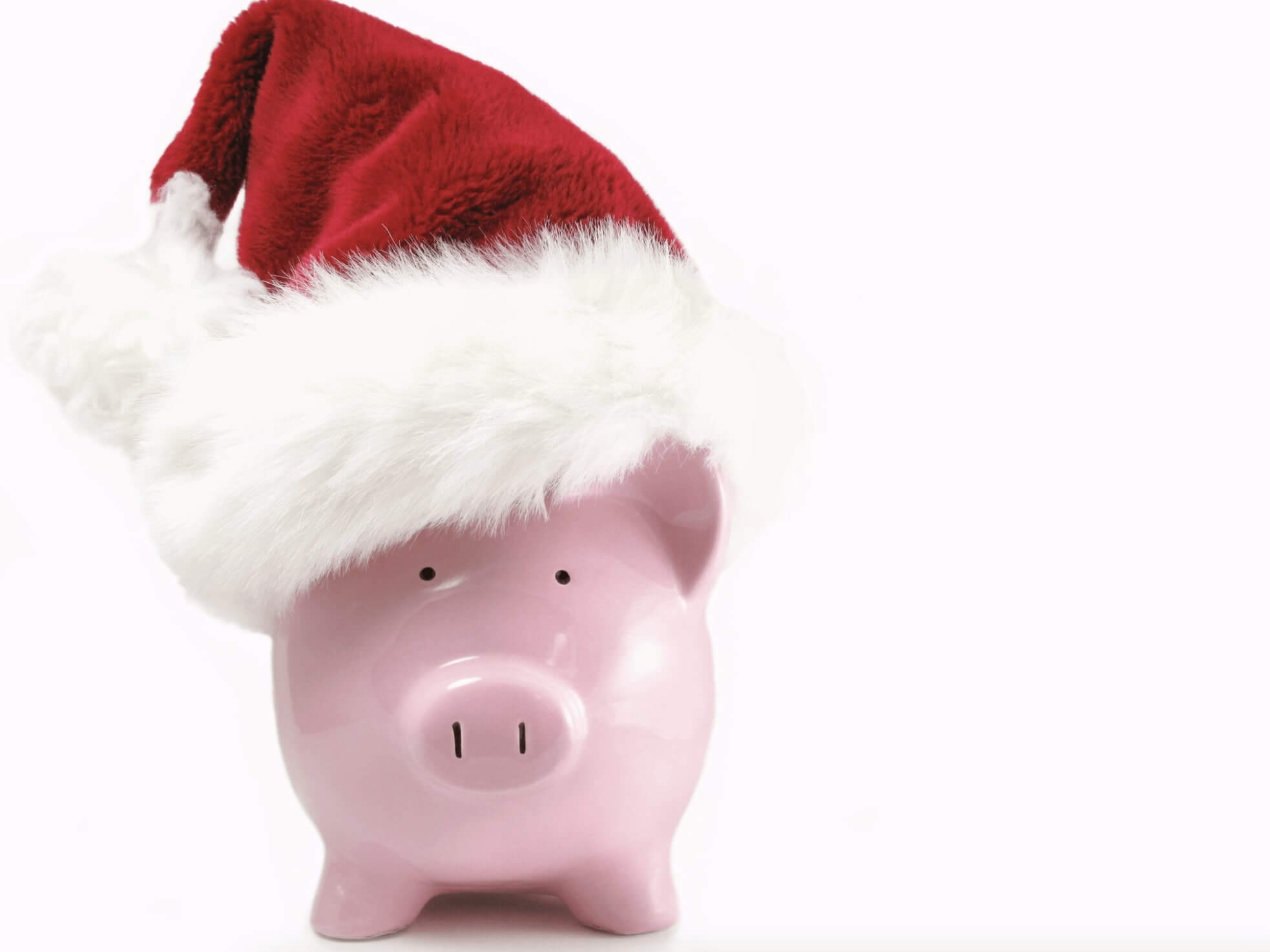 Piggy Bank with Santa Hat