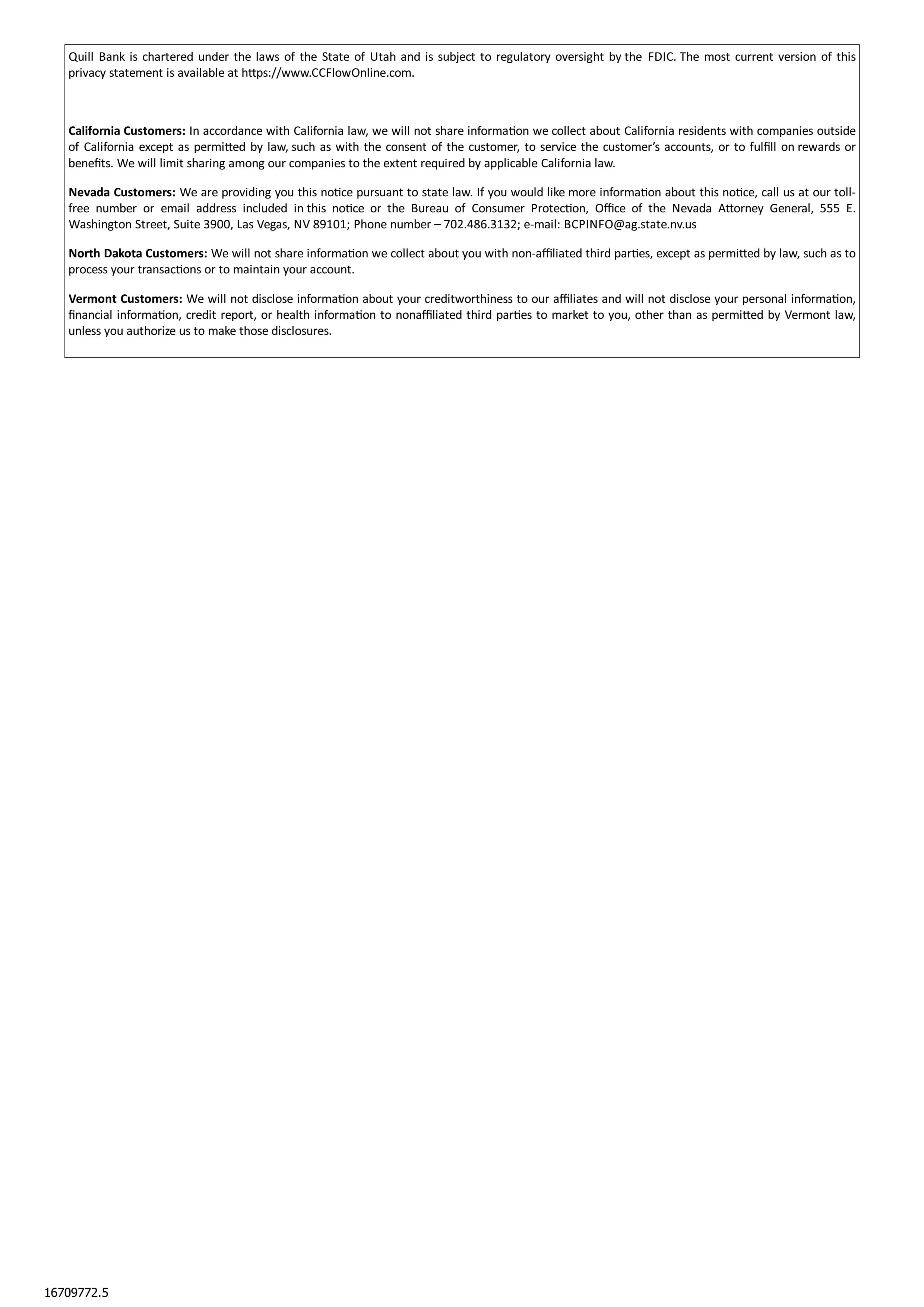 Quill Bank Privacy Policy
